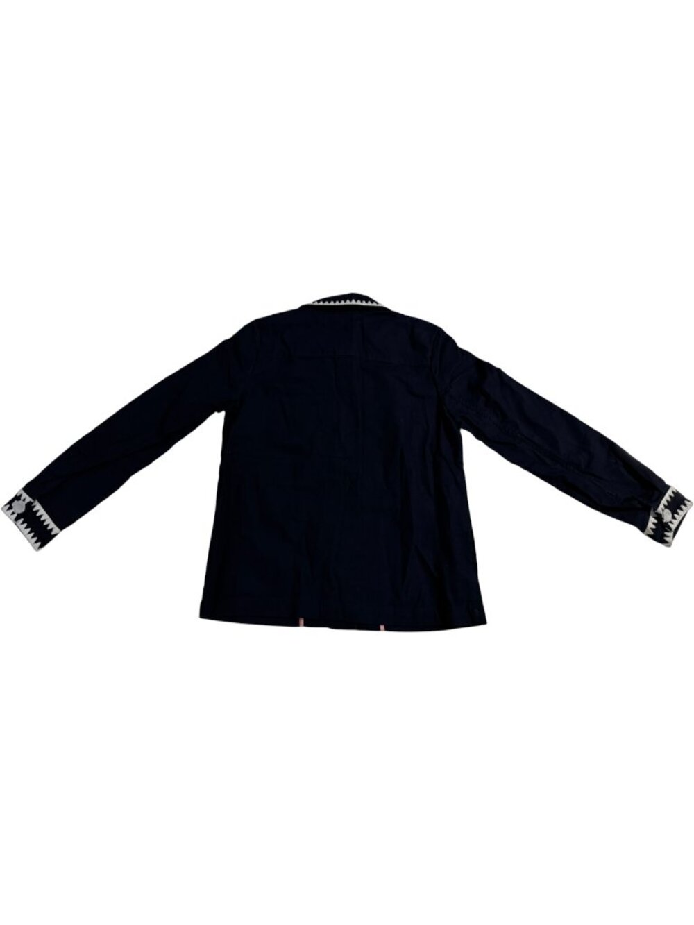 Boden Embroidered Utility Jacket Navy White Women's US 6 NWT Workwear Coat MSRP - Picture 4 of 10
